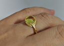 花飾莊園蜜糖 財不可擋女神簡(jiǎn)約蕾絲花紋蛋面黃水晶同款輕奢百搭戒指 開(kāi)口戒指可調節大小 開(kāi)口可調節 曬單實(shí)拍圖
