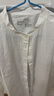 無(wú)印良品（MUJI）女式 水洗平紋立領(lǐng)長(cháng)袖長(cháng)款襯衫 女士襯衣外套 上衣 25年秋季 白色 M （160/84A） 曬單實(shí)拍圖