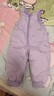 G.DUCKKIDS小黃鴨兒童背帶羽絨褲男女童保暖連體衣寶寶加厚外穿加絨褲冬裝新 紫色 100 曬單實(shí)拍圖
