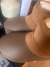 UGG【明星同款】冬季男女同款迷你脆皮泡芙雪地靴1158370 CHE | 栗色 37 曬單實(shí)拍圖