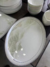 天譽(yù)景德鎮高檔陶瓷碗盤(pán)餐具套裝禮品碗筷家用餐具骨陶瓷碗具盤(pán)子組合 江山如畫(huà) 40頭 曬單實(shí)拍圖