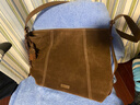 百麗（Belle）包包女2025秋新款商場(chǎng)同款流浪摩卡復古絨面hobo托特包8562ACX5 巧克力摩卡(AB面） F 曬單實(shí)拍圖