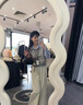 妃奧絨假兩件條紋拼接針織長(cháng)袖襯衫女休閑百搭學(xué)院風(fēng)秋冬疊穿毛衣上衣潮 灰色 L 110-125斤 曬單實(shí)拍圖