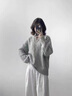 DGOV感灰色v領(lǐng)麻花浣熊絨毛衣女秋季慵懶風(fēng)加厚內搭毛絨針織上衣 感灰色zt M （95-110斤） 曬單實(shí)拍圖