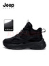 JEEP SPIRIT吉普男鞋加絨老爹鞋保暖運動(dòng)鞋男皮面休閑鞋子男 0310 石墨黑 41 曬單實(shí)拍圖