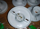 FSL佛山照明燈座LED球泡樓道E27螺口通用燈頭86型明裝方型圓形燈座 【5個(gè)裝】大圓形螺口燈座 曬單實(shí)拍圖
