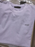 MO&Co.短袖T恤夏5A抗菌防螨棉質(zhì)洗水磨白寬松MBE2TEE009 砂紫色 L /170 曬單實(shí)拍圖