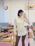雪茜曼瑜伽服運動(dòng)上衣女速干長(cháng)袖t恤中長(cháng)款遮臀顯瘦透氣普拉提健身服 曬單實(shí)拍圖