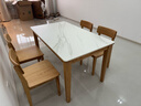 源氏木語(yǔ)實(shí)木巖板桌直腿餐桌現代簡(jiǎn)約北歐橡木桌1.4米+4*Y90S01餐椅京享家 曬單實(shí)拍圖
