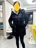 高檔亮面免洗羽絨棉服女中長(cháng)款洋氣新款修身棉襖中年女士棉衣外套 黑色 【帽子可脫卸】 2XL 105-120斤 曬單實(shí)拍圖