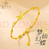萃華5G足金平安無(wú)事牌黃金手鏈時(shí)尚半鐲送女朋友老婆生日禮物 靈動(dòng)蝴蝶金重約6.2g 曬單實(shí)拍圖