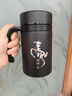 祁宜紫砂保溫杯男士款高檔茶杯商務(wù)饋贈退休紀念禮品水杯定制刻字LOGO 磨砂黑色直杯350ml 曬單實(shí)拍圖