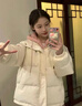 迪士尼學(xué)生12歲女大童羽絨棉服冬季13少女15初中學(xué)生假兩件加厚連帽鋪棉 杏色 S(建議70-90斤) 均碼 曬單實(shí)拍圖