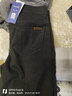 羅蒙（ROMON）深冬季厚款保暖柔軟磨毛呢料商務(wù)休閑褲男修身小直筒百搭褲子男士 V46788-黑 32 曬單實(shí)拍圖