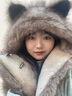 目丸可愛(ài)狐貍耳朵毛絨帽子圍巾一體女秋冬季仿皮草保暖護耳手套三件套 曬單實(shí)拍圖