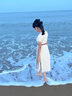 蔓爾依連衣裙女裝夏季2025新款夏天穿搭輕熟氣質(zhì)衣服減齡顯瘦短袖長(cháng)裙子 杏色 M 建議95-110斤 曬單實(shí)拍圖