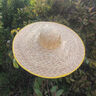 漫德萊夏季農用大草帽沙灘戶(hù)外遮陽(yáng)防曬工地帽大沿包邊麥稈竹編帽42cm 曬單實(shí)拍圖