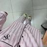 維多利亞的秘密 楊冪田曦薇同款 宅度假輕舒絨防靜電家居服長(cháng)袖長(cháng)褲秋季睡衣套裝 4RHY粉白條紋 11273305 S 曬單實(shí)拍圖