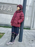 中老年冬季連帽棉衣女?huà)寢尪b羽絨棉服70歲80老太太奶奶保暖外套 棗紅色 2603 2XL 建議110-130斤 曬單實(shí)拍圖