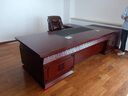 統塔（TONGTA）實(shí)木辦公桌老板桌新中式胡桃木高檔辦公室總裁桌董事長(cháng)大班臺 2.8米老板桌（含側柜+小柜） 曬單實(shí)拍圖