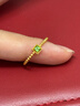 周六福彩寶石榴石黃金足金戒指生日禮物J0212460 約1.87g 11號新年禮物 曬單實(shí)拍圖