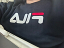 FILA 斐暖科技|斐樂(lè )官方情侶男裝2025冬新款時(shí)尚休閑加絨針織套頭衛衣 正黑色-BK L L 175/96A 曬單實(shí)拍圖