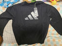 阿迪達斯（adidas）童裝25秋季兒童圓領(lǐng)衛衣簡(jiǎn)約拓印風(fēng)男童棉質(zhì)女中大童套頭衫KS0643 曬單實(shí)拍圖
