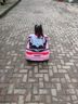 童心魚(yú)兒童電動(dòng)車(chē)四輪汽車(chē)可坐人遙控搖擺男女孩寶寶玩具童車(chē)充電 粉色+小電瓶單驅動(dòng)+音樂(lè ) 曬單實(shí)拍圖