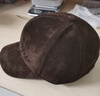 啄木鳥(niǎo)真皮棒球帽子男休閑中老年人老頭秋冬季羊皮保暖翻絨磨砂鴨舌翻毛 棕色羊皮 均碼 (56-59cm )可調節 曬單實(shí)拍圖