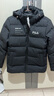 斐樂(lè )（FILA） 羽絨服男裝冬季保暖連帽運動(dòng)休閑長(cháng)袖加厚外套開(kāi)衫男裝上衣 正黑色-BK L 175/96A 曬單實(shí)拍圖