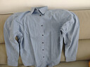 雅戈爾長(cháng)袖襯衫男士棉混紡面料絨感飽滿(mǎn)純色襯衫溫暖舒適2025新品 藍色VLRM119689HJA 42 （180/100A） 曬單實(shí)拍圖