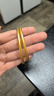 周六福黃金手鐲女素韻5G工藝古法金手鐲計價(jià)AW107851 約10.54g 58mm  曬單實(shí)拍圖