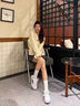 國潮小眾黑白拼色閃電厚底增高板鞋女2025秋季新款百搭學(xué)生休閑鞋 黑白色 37 曬單實(shí)拍圖