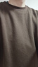 羅蒙（ROMON）長袖T恤男士圓領(lǐng)衛(wèi)衣男春秋季打底衫休閑上衣男裝 咖啡色 2XL 曬單實拍圖