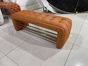 輕奢換鞋凳家用門(mén)口進(jìn)門(mén)穿鞋凳北歐入戶(hù)軟包沙發(fā)凳可坐式長(cháng)條凳 愛(ài)馬仕橙色 90cm*40cm*45cm【全真皮】 曬單實(shí)拍圖
