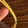周大生黃金手鏈足金黃財神金珠三圈手串純金送女友送老婆生日禮物女 金重約7.2g 曬單實(shí)拍圖