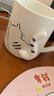 拜杰白色馬克杯早餐水杯陶瓷馬克杯帶蓋大容量牛奶杯咖啡杯情侶杯 曬單實(shí)拍圖