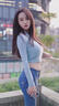 軒詩(shī)道中腰提臀無(wú)痕蜜桃臀牛仔褲女外穿修身翹臀豐臀顯瘦塑形瑜伽美臀褲 淺藍色（中腰蜜桃臀褲） 常規 S （80-90斤） 曬單實(shí)拍圖