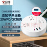 公牛（BULL）20W PD蘋(píng)果快充插座/插線(xiàn)板/插排/排插/宿舍家用圓形拖線(xiàn)板  3USB+3孔總控 全長(cháng)1.8米 GN-R203U20 曬單實(shí)拍圖