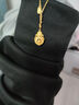中鑫珠寶喜轉福祿黃金項鏈新中式999足金古法金葫蘆套鏈節日送禮物 5.72g 曬單實(shí)拍圖