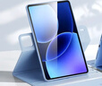 閃魔適用小米平板8/8pro保護殼11.2英寸小米pad8保護套全包360橫豎旋轉pad8pro保護殼防摔硅膠套藍色 曬單實(shí)拍圖