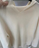 麥檬【雙11搶先購】MM爆款多色慵懶連帽毛針織衫毛衣上衣25秋冬新款 白色5G8933302 M 曬單實(shí)拍圖