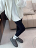 UGG秋季女士休閑舒適平底純色圓頭時(shí)尚經(jīng)典短筒靴雪地靴 1116109 GREY | 灰色 38 鞋款偏小，建議拍大一碼 曬單實(shí)拍圖