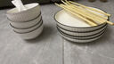 懷益 瓷業(yè) HUAIYI山田系列碗盤套裝碗筷吃飯碗套裝組合裝家用高顏值陶瓷餐具防燙 16件套（4.5英寸碗*4+7英寸盤*4+小勺*4+筷子*4） 曬單實拍圖