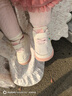 泰蘭尼斯秋季學(xué)步鞋男寶寶鞋子女童嬰兒鞋透氣軟底機能鞋白/粉（超纖）22 曬單實(shí)拍圖