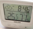 德力西電氣（DELIXI ELECTRIC）家用室內溫度計帶笑臉嬰兒房鬧鐘計時(shí)電子數顯溫濕度計溫度表 曬單實(shí)拍圖