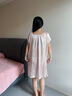 絲界真絲睡裙女桑蠶絲寬松短袖公主睡衣裙純色繡花家居服節日禮物 曬單實(shí)拍圖