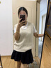 學(xué)院風(fēng)復古毛衣背心女秋冬寬松麻花針織馬甲疊穿無(wú)袖坎肩馬甲上衣 米杏色 均碼 【80-145斤】 曬單實(shí)拍圖