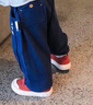 white wheat兒童2025秋季新款褲子女童休閑男寶百搭時(shí)髦純棉束腳褲 藏青 100 曬單實(shí)拍圖