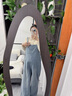苒琦媽咪孕婦裝秋套裝2025新款牛仔背帶褲秋冬季時(shí)尚洋氣時(shí)髦孕媽穿搭高級 杏色打底衫+藍色背帶褲（套裝） XL 曬單實(shí)拍圖